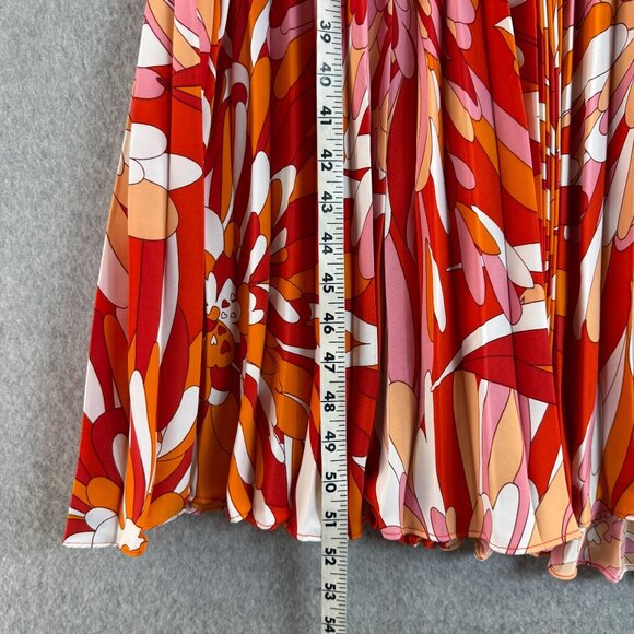 Traffic People Womens‎ Maxi Dress A Line Smocked Groovy Floral VNeck Size Large - Picture 11 of 16